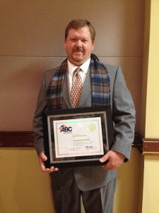 Safety Director Mike Anderson accepted the ABC Delaware STEP Safety Award