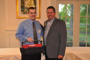 Co-Op Ryan Cooke of Hodgson Vo-Tech High School accepts his ABC Delaware Student Award from Nickle President/CEO Steve Dignan.